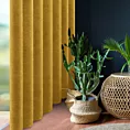 Zasłona musztardowa z tkaniny welurowej 140x240 cm taśma - Dora
