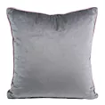 Poszewka na poduszkę 40x40 cm welwetowa pudrowo, grafitowa z ozdobną wypustką na brzegach MEL