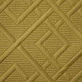 Narzuta musztardowa 220x240 cm z geometrycznym wzorem wykonana techniką hot press ALARA 2 Design 91
