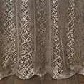 Firana beżowa o strukturze pajęczej sieci 140x250 cm przelotka AMANDA