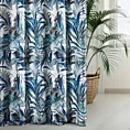 Tkanina zasłonowa zaciemniająca typu blackout z motywem egzotycznych liści