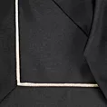 Bieżnik na stół czarny 85x85 cm KARIN z ozdobną listwą oraz złotą wypustką w eleganckim opakowaniu
