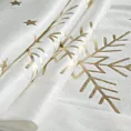 Bieżnik świąteczny na stół 40x140 cm biało, szampański welwetowy zdobiony śnieżynkami