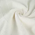 Ręcznik kąpielowy 50x90 cm bawełniany kolor kremowy z bordiurą w paski 550 g/m2 ELEN