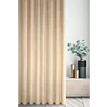 Zasłona szyta na taśmie 5 cm szampańska z tkaniny strukturalnej z delikatnym połyskiem