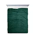 Koc 200x220 cm ciemnozielony miękki w dotyku z wytłaczanym wzorem CINDY 3 Design 91