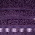 Ręcznik kąpielowy 70x140 cm bawełniany kolor fioletowy z ozdobnym stębnowaniem 500 g/m2 POLA
