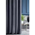 Zasłona szyta na flexach ENYA popielata z miękkiej półmatowej tkaniny welwetowej
