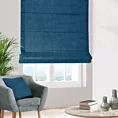 Roleta rzymska SAFARI niebieska z miękkiej welwetowej tkaniny z połyskiem