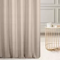 Zasłona szyta na taśmie 5 cm beżowa z gładkiej, przyjemnej w dotyku tkaniny z efektem melanżu