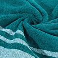 Ręcznik kąpielowy 50x90 cm bawełniany kolor ciemnoturkusowy z ozdobną bordiurą 500 g/m2 MERY