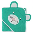 Ręcznik kąpielowy dziecięcy 100x100 cm bawełniany kolor miętowy 350g/m2 z kapturem BABY 71