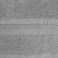 Ręcznik kąpielowy 70x140 cm bawełniany kolor srebrny z welwetową bordiurą w pasy 500 g/m2 PORTO