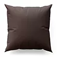 Poszewka szyta brązowa z jednokolorowej gładkiej tkaniny