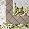 Komplet ściereczek kuchennych  3szt 50x75 cm bawełniany kolor biały,zielony 200 g/m2  OLIVE