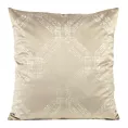 Poszewka na poduszkę 45x45 cm welwetowa kolor kremowy z błyszczącym nadrukiem BLINK 30