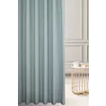 Firana szyta na taśmie 5 cm miętowa z półmatowej etaminy z efektem melanżu, wykończona obciążnikiem