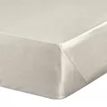 Prześcieradło gładkie bez gumki 160x210 cm z satyny bawełnianej kolor beżowy 125 g/m2 NOVA