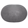Podkładka owalna na stół stalowa 45 x 30 cm MOLLY 2 pleciona z metalicznym połyskiem