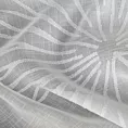 Firana biała z lekkiej etaminy z żakardowym motywem liści 140x270 cm taśma JANE