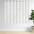 Firana biała z gładkiego matowego woalu 300x160 cm przelotka LUCY