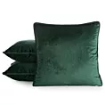 Poszewka na poduszkę 45x45 cm welwetowa, ciemnozielona z ozdobną wypustką VELVET 147 Eurofirany Premium
