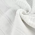 Ręcznik do rąk 30x50 cm bawełniany kolor biały z ozdobną bordiurą w paseczki 500 g/m2 ADORE