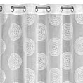 Firana biała z geometrycznym haftem 140x250 cm przelotka MILAGROS