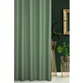 Zasłona szyta na taśmie 5 cm miętowa z gładkiej tkaniny zaciemniającej typu dimout wykończona obciążnikiem