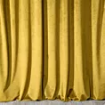 Zasłona musztardowa z miękkiego welwetu 140x250 cm taśma - SUZANA