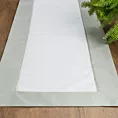 Bieżnik na stół naturalno, oliwkowy 40x140 cm z kolekcji SYLVIA kremowy z oliwkową listwą
