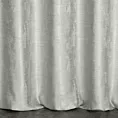 Zasłona szyta na taśmie 5 cm srebrna z miękkiej matowej tkaniny o nieregularnym wzorze z efektem melanżu