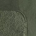 Koc 150x200 oliwkowy z miękkiego polaru ze strukturą baranka TEDY Eurofirany Premium