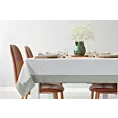 Bieżnik na stół naturalno, oliwkowy 40x140 cm z kolekcji SYLVIA kremowy z oliwkową listwą