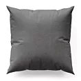 Poszewka szyta szara z miękkiej tkaniny o welurowej strukturze
