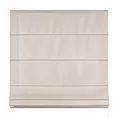 Roleta rzymska kremowa z miękkiej tkaniny szenilowej typu dimout o naturalnym splocie