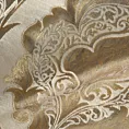 Zasłona szyta na taśmie 8 cm złota z szenilowej tkaniny w klasyczny wzór ornamentowy przetykany błyszczącą nicią Italissima Eva Minge