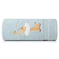 Ręcznik kąpielowy 50x90 cm bawełniany kolor niebieski z aplikacja z żyrafą 450 g/m2 BABY 41