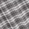 Zasłona szaro, biała w kratkę 140x250 cm przelotka - KELLI
