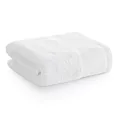 Ręcznik kąpielowy 50x90 cm bawełniany kolor biały z koronkową bordiurą 500 g/m2 EMI