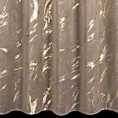 Zasłona welwetowa brązowo, złocista zdobiona marmurkiem 140x270 cm taśma - MOLLY