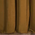 Zasłona szyta na taśmie 5 cm DORA - HIT jasnobrązowa z miękkiej tkaniny o welurowej strukturze