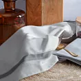 Komplet ściereczek kuchennych 2szt 50x70 cm bawełniany kolor srebrny w pasy 200 g/m2 SOFIA