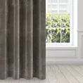 Zasłona grafitowa z ekskluzywnego aksamitnego welwetu 290 g/m2 140x250 cm 10 szt. przelotek - VILLA