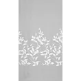 Firana biała z etaminy zdobiona motywem roślinnym 140x250 cm przelotka ESTELLA