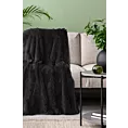 Koc o strukturze miękkiego futra 170x210 cm czarny TIFANY 1 Design 91