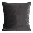 Poszewka na poduszkę 60x60 cm stalowa z miękkiej futrzanej tkaniny NINA
