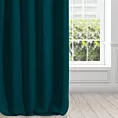 Zasłona ciemnoturkusowa z gładkiej tkaniny zaciemniającej typu - BLACKOUT 135x250 cm przelotka - PARISA - Design 91