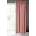Zasłona welwetowa ciemnoróżowa gładka 140x300 cm taśma - PIERRE