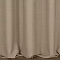 Zasłona szyta na taśmie 5 cm jasnobrązowa z miękkiej tkaniny o naturalnym splocie w stylu ekologicznym